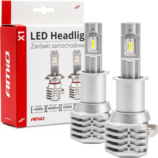 LED auto spuldzes x1 sērija amio h3 amio-02964