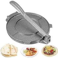 Tortilla Press, Cast Iron Taco Press, Corn Flour Press, Diameter 16.5 cm, Dough Press for Homemade Tortillas