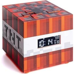 Paladone Minecraft TNT Alarm Clock, Multi-Colour, One Size