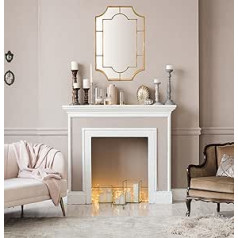 Creative Co-op Gold Metal Wall Mirror