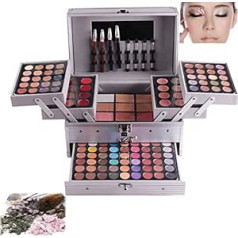 MKNZOME 132 Colours Eyeshadow Makeup Palettes Multifunctional Makeup Set with Concealer, Blush Rouge, Pressed Powder - Powder Eye Shadow Make Up Case Box Set Girls Cosmetics Advent Calendar Lady