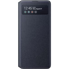 Samsung S View Smartphone Cover EF-EN770 for Galaxy Note10 Lite, Mobile Phone Case, Shockproof, Protective Case, Integrated Viewing Window, Black