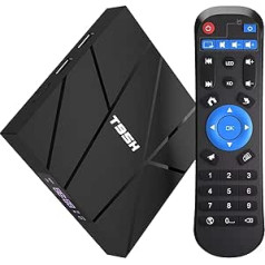 Sidiwen Android TV Box 10.0, T95H Android Box 1GB RAM 8GB ROM Allwinner H616 Quad Core Smart Box 64-Bit, Support 6K, H.265, 3D, 2.4G WiFi, 10/100M Ethernet