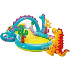 Intex Dinoland Play Center Aufblasbares Wasserspielzentrum, verschiedene Modelle (mit und ohne Vulkan), Mehrfarbig, 333x229x112 cm, 280 Liter