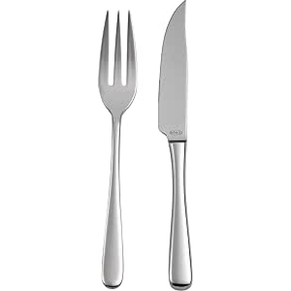 RÖSLE Passion Steak Cutlery 12-Piece High-Quality Cutlery Set with Steak Knives and Steak Forks for 6 People Made of 18/10 Stainless Steel and Blade Special Steel, Highly Polished, Dishwasher Safe