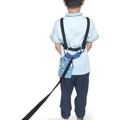 Walking Harness for Older Children with Quick Grab Handle and Adjustable Tether for Autism Special Needs ADHD Safety Teens Harness with Pouch Removable Autism Awareness Puzzle