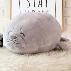 BYNYXI Chubby Blob Seal Cushion, 60 cm Sea Animal Plush Cushion, Filled Seal, Cuddly Toy, Fat Seal, Hugging Pillow, Cotton Blob Seal Pillow, Birthday Gift for Children, Boys, Girls