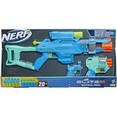 NERF Elite 2.0 Tactical 3-Blaster Pack, Operator BD-2 Blaster, Trio TD-3 Blaster, Ace SD-1 Blaster, 20 NERF Elite Darts Multicoloured