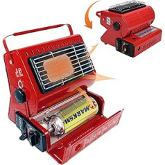 Portable Gas Heater for Indoor Use, Gas Heater, Gas Heater, Camping Heater, Portable Heater Gas Heater, Ceramic Burner, for Fishing, Camping, Hicking Butane Gas Canister, Pressure Sensor (1 Piece,