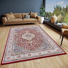 HANSE Home Mochi Oriental Rug - Runner Oriental Classic Tight Woven with Ornaments Vintage Look Soft Short Pile for Bedroom, Dining Room, Living Room, Hallway - Red, 140 x 200 cm