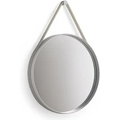 HAY Silver Steel Wall Mirror 70cm