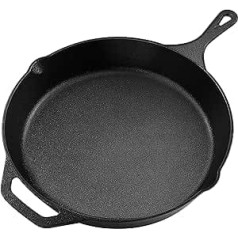 KICHLY Cast-Iron Pan 30.5 cm (12-Inch) Frying Pan Suitable for Grilling