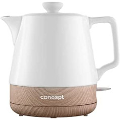 CONCEPT Hausgeräte RK0060 Ceramic Kettle 1 Litre 1200 1 Litre White