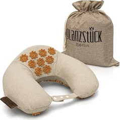 Glanzstück Berlin® Health Collection: Premium Neck Pillow, Acupressure Pillow, U Shape Pillow for Home & Travel, Yoga & Meditation, Fight Tension in Neck & Shoulders