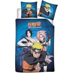 Aymax Naruto Children's Bed Linen Set, Duvet Cover 140 x 200 cm and Pillowcase 63 x 63 cm