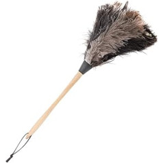 Raguso Wooden Handle Duster Ostrich Feather Duster Furniture Cleaning Tool Non Electrostatic