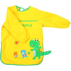 Vaguelly 2St Kinderschürze wasserdichter Overall Kunst Essensschürze für Kleinkinder sabbern Lätzchen Kochen Malschürze Kinder malen Schürze lange Ärmel Kittel Sprühfarbe Polyester