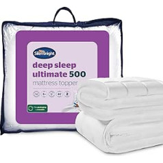 Silentnight Deep Sleep Super King Mattress Topper - Luxury Soft 5cm Thick Mattress Topper Protector with Easy Fit Straps Hypoallergenic and Machine Washable 200x