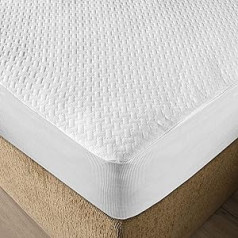 ABAKUHAUS Mattress Protector Waterproof, Breathable Protection Throw, Elastic Duvet, 140 x 200 cm for Double Beds