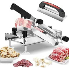 BAOSHISHAN Handbuch Gefrorener Fleischschneider Manueller Fleischschneider Meat Slicer für Kräuter Ginseng Nougat Speck Verstellbare Dicke GZM-3120