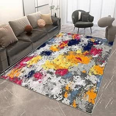 USTIDE Large Living Room Rug, Multicolor Sky Abstract Rug, Short Pile, Modern Rug, Washable Non-Slip Floor Mat for Bedroom/Entrance/Workplace Indoor,120 x 180 cm