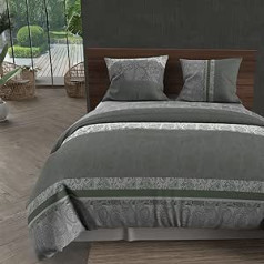 Soleil d'ocre Comforter Cover + 2 Pillow Cases Grey 260 x 240 cm