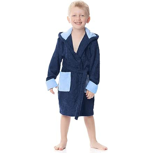 Ladeheid Children’s 100% Cotton Terry Towelling Bathrobe, LA40-103