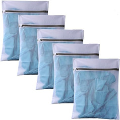 anaoo Laundry Bag for Sensitive Washing Bag Laundry Net for Washing Machine with Zip Fine Mesh for Lingerie Delicate Ideal for Bras Socks T-Shirts etc. Pack of 5 40 cm x 50 cm
