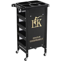 Wgwioo 5 Tier Storage Salon Trolley with Wheels Salon Hairdresser Maintenance Trolley Multifunctional Hairdresser Tool Trolley for Storage of Hairdressing Equipment