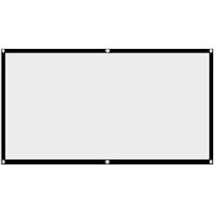 60 inches / 72 inches / 84 inches / 100 inches 120 inch projector screen 16: 9 HD 4K portable foldable projection screen with black edges and hanging holes for home cinema, open air cinema etc. (120
