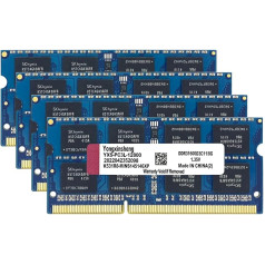 DDR3 / DDR3L 32GB Kit (8GBx4) Laptop RAM 1600MHz PC3-12800 / PC3L-12800 SODIMM Non-ECC Unbuffered 1.35V / 1.5V 2Rx8 Dual Rank 240 Pin CL11 PC Computer Memory Upgrade grade modules. Memory Kit (Blue)
