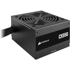 CORSAIR CX550 ATX 550W Power Supply - 80 Plus Bronze Certified - Low Noise - Coated Cables - Non-Modular - EU - Black