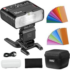 Godox MF12 TTL Macro Flash 12W 2.4G Wireless X System Built-in Lithium Battery Suitable for Flowers, Insects, Portraits, Compatible with Nikon, Sony, Canon, Fuji, etc.