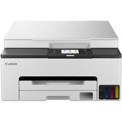 Canon Maxify GX1050 MegaTank Multifunctional Printer 3-in-1 (Inkjet, Print, Copy, Scan, A4, Wi-Fi, LAN, 6.7 cm Touch LCD, 250 Sheets, Duplex, Low Page Costs, High Range, Maintenance Tank) White