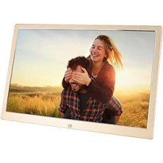 12 Inch Electronic Photo Frame Metal & 1280X800 High Resolution IPS Widescreen Display - Calendar/Clock Function, MP3/Photo/Video Player with Remote Control, Support SD Card and USB