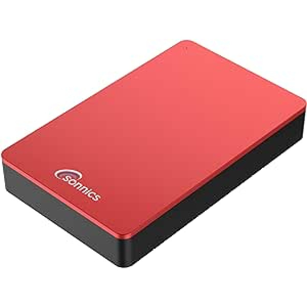 Sonnics 320GB Red External Desktop Hard Drive USB 3.0 Compatible with Windows PC, Mac, Smart TV, Xbox One and PS4