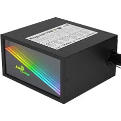 AeroCool MIRAGEGOLD750, PC Power Supply 750W, RGB Infinity Mirror, 80Plus Gold, Japanese Capacitors, Black