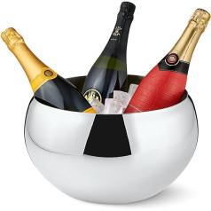 PHILIPPI - Nizza Champagne Cooler - Bottle Cooler Made of Double-Walled Shiny Stainless Steel, Keeps Drinks Cold for a Long Time, Party Cooler, Perfect for Dinner Nights