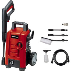 Einhell TC-HP 130 Pressure Washer (1,500 Watt, Max. 130 Bar, Modular Quick-Couple System, Includes High-Pressure Hose, Gun, Lance, Various Nozzles, Brush, Spray Container)