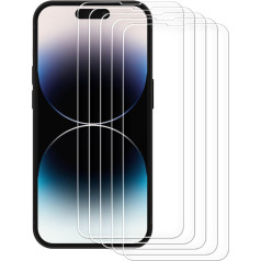 9H rūdīts stikls iPhone 14 Pro pilnekrāna Knight 2.5D FS TG SET no 5 gab.