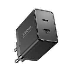 Ātrs sienas lādētājs 40W 2x USB-C QC PD melns