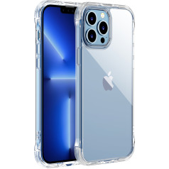 Korpusa vāciņš priekš iPhone 13 Pro Max, bruņu korpuss ar āķiem, caurspīdīgs statīvs