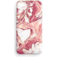 Marmora gēla maciņš ar marmora vāciņu iPhone 13 rozā