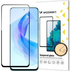 Izturīgs rūdīts stikls Honor 90 Lite / X50i, pilnekrāna ar Full Glue rāmi, melns