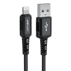 Acefast MFI kabelis iPhone USB - Lightning 2.4A 1.8m melns