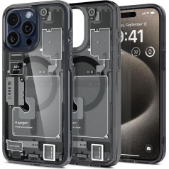 Spigen Ultra Hybrid Mag maciņš ar MagSafe iPhone 15 Pro Max, pelēks un melns