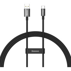 Superior Series SUPERVOOC USB-A uz USB-C kabelis 65W 1m melns