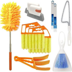 Pack of 10 Venetian Blind Cleaner Duster Tool Set, Mini Blind Cleaner Dust Brush, Handheld Air Conditioner Shutters Duster, Dirt Cleaner for Venetian Blinds, Air Conditioning, Window Groove Gap