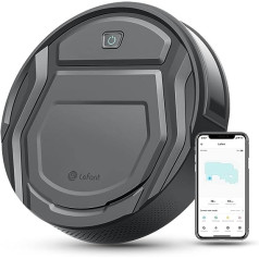 LEFANT Robot Vacuum Cleaner Running Time 120 Minutes, Vacuum Cleaner Robot Charging Efficiency 90%, App Control, Robot Vacuum Cleaner WLAN Optimised for Pet Hair, Hair, Hard Floors, Vacuum Cleaner