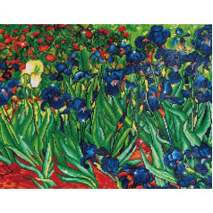 DIAMOND DOTZ DD10.019 Irises (Van Gogh) Cameo Diamond Painting Kit, 42 x 52 cm